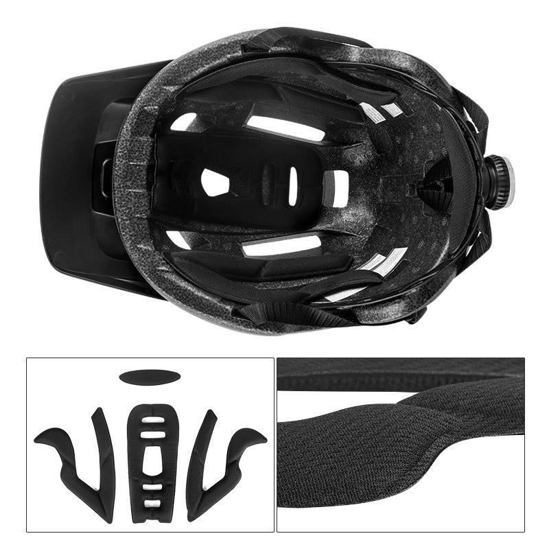 integrated bicycle helmet for mountain and road biking