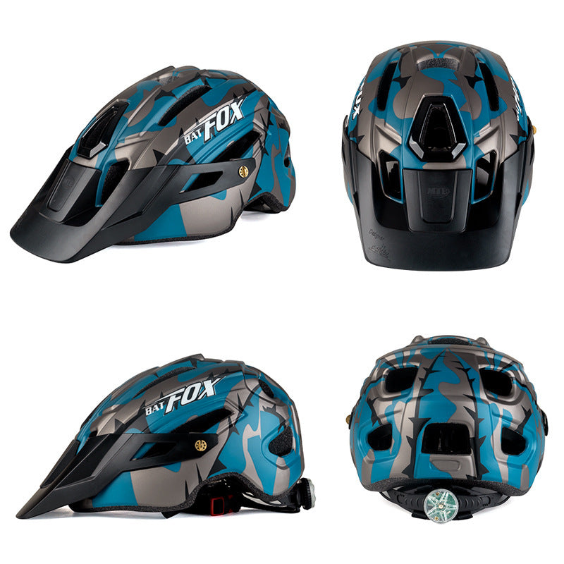 integrated bicycle helmet for mountain and road biking