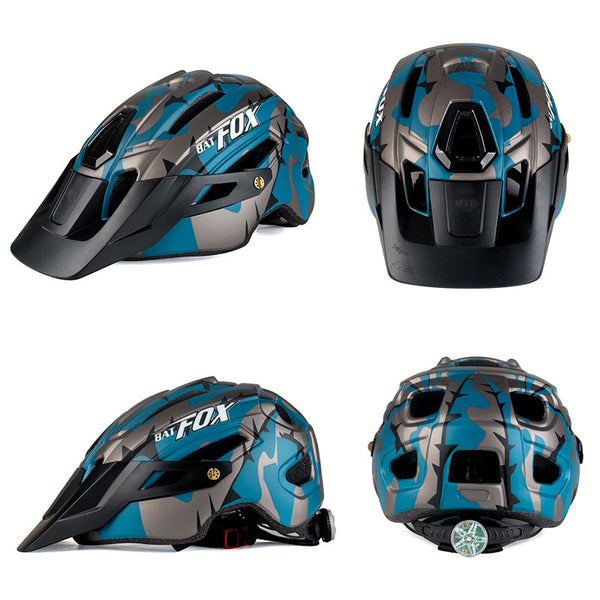integrated bicycle helmet for mountain and road biking