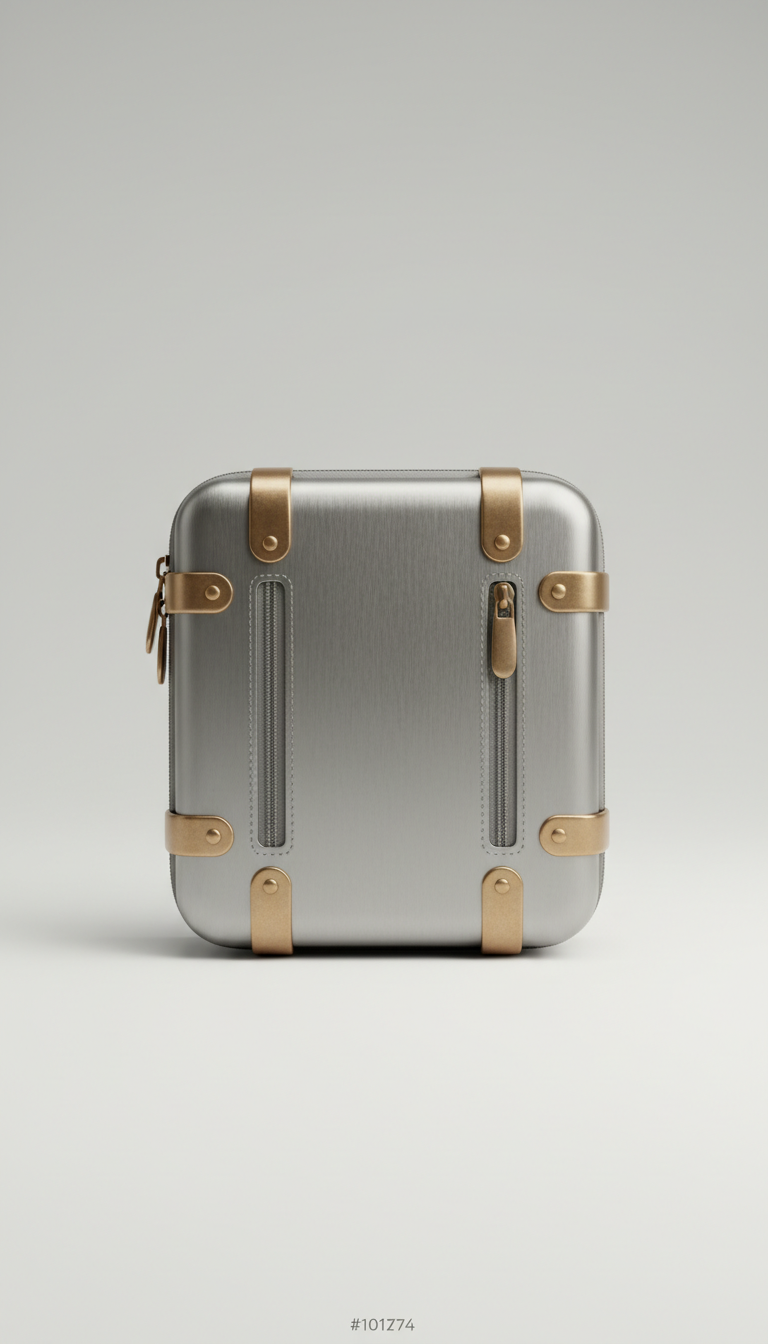 Brushed metal travel organizer